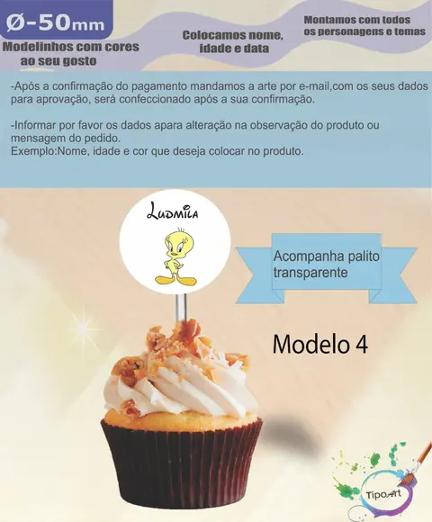 Topper 5 cm -piu Piu