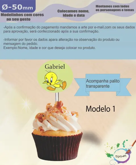 Topper 5 cm -piu Piu