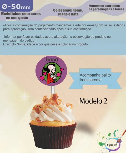 Topper 5 cm -popai