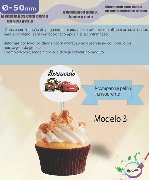 Topper 5 cm -relâmpago