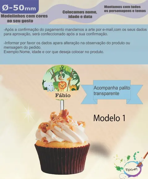 Topper 5 cm -safari