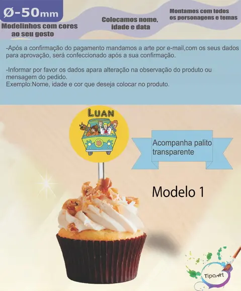 Topper 5 cm -scooby Doo
