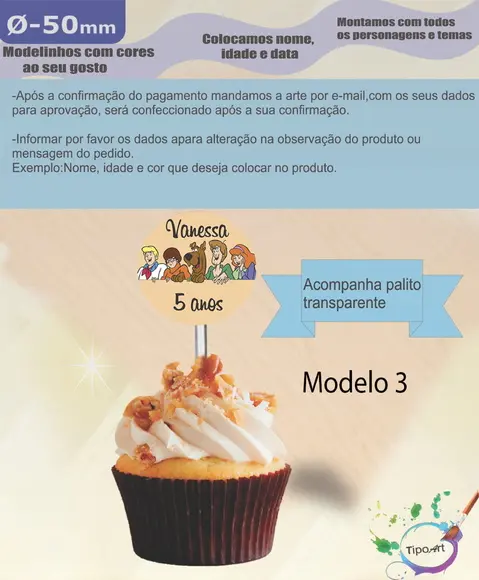 Topper 5 cm -scooby Doo