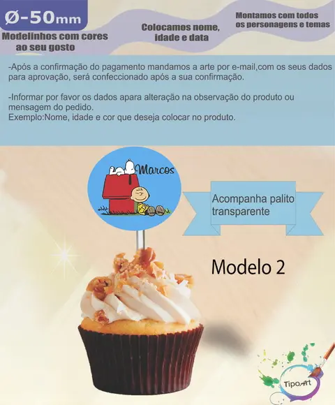 Topper 5 cm -snoopy