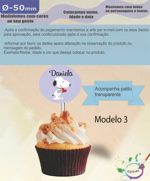 Topper 5 cm -snoopy