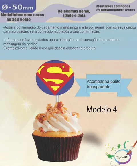 Topper 5 cm -super Homem