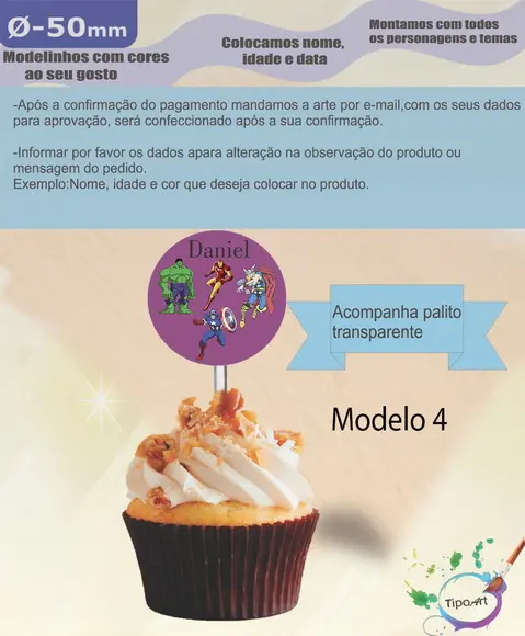 Topper 5 cm -vingadores