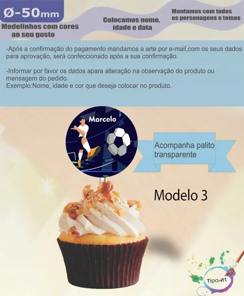 Topper- 5 Cm-futebol