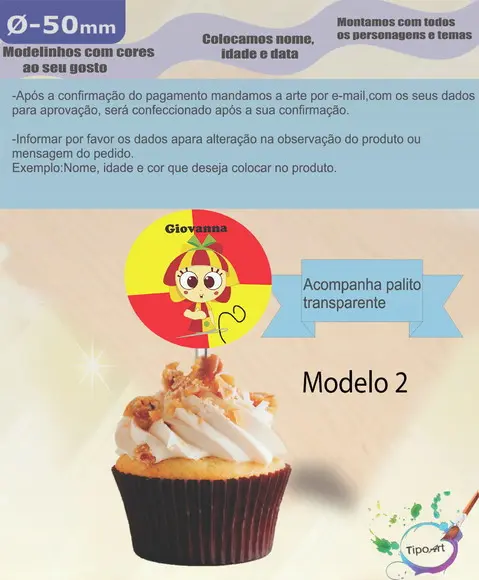 Topper- Sitio do Pica Pau Amarelo- 5 cm