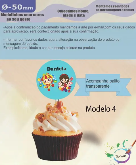 Topper- Sitio do Pica Pau Amarelo- 5 cm