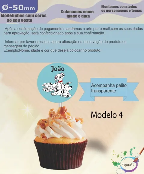 Topper-101 Dalmata - 5 cm