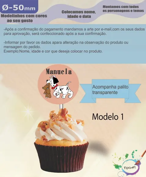Topper-101 Dalmata - 5 cm