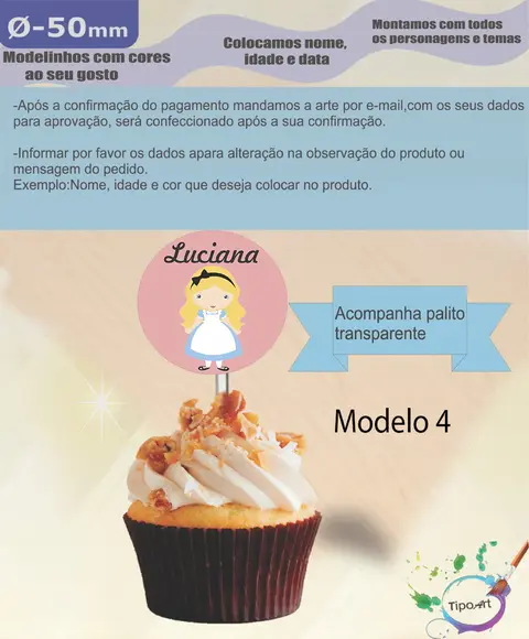 Topper-alice- 5 cm