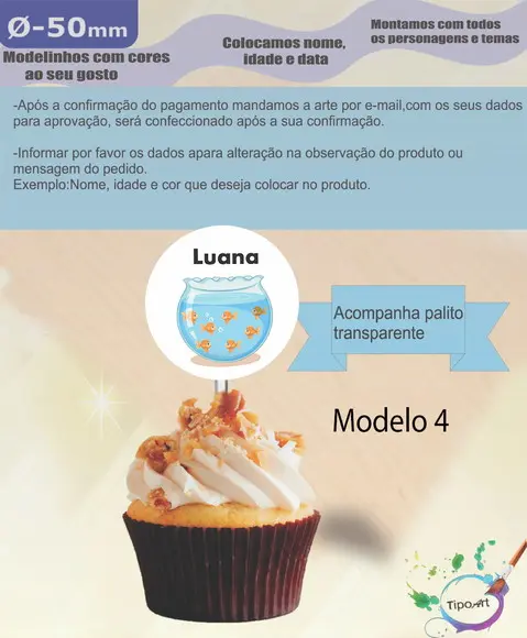 Topper-aquário- 5 cm