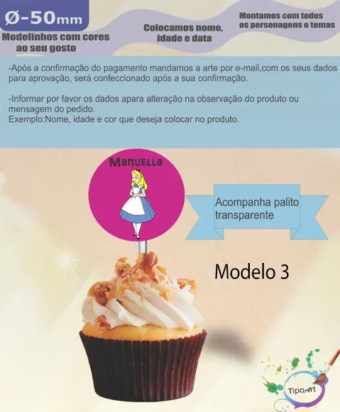 Topper-alice- 5 cm