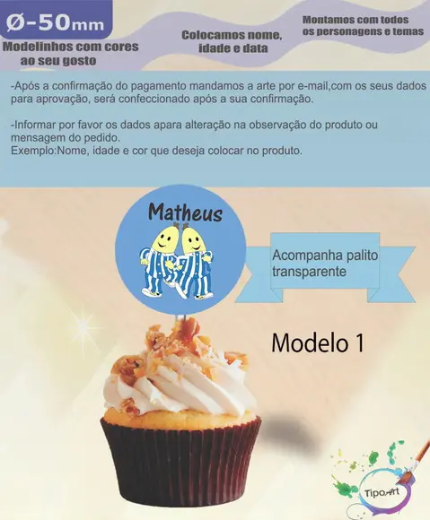 Topper-bananas de Pijama - 5 cm