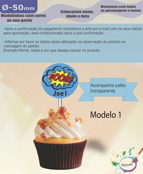 Topper-bomba- 5 cm