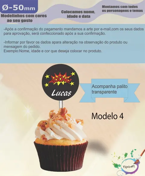 Topper-bomba- 5 cm