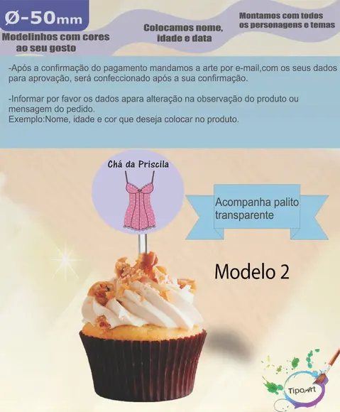 Topper-chá de Lingerie#2 5 cm