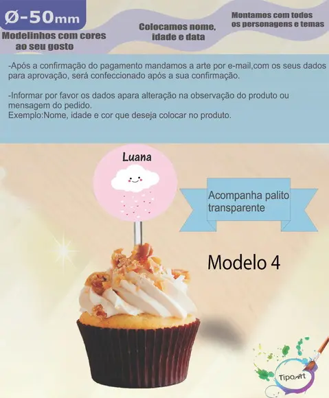 Topper-chuva de Amor- 5 cm