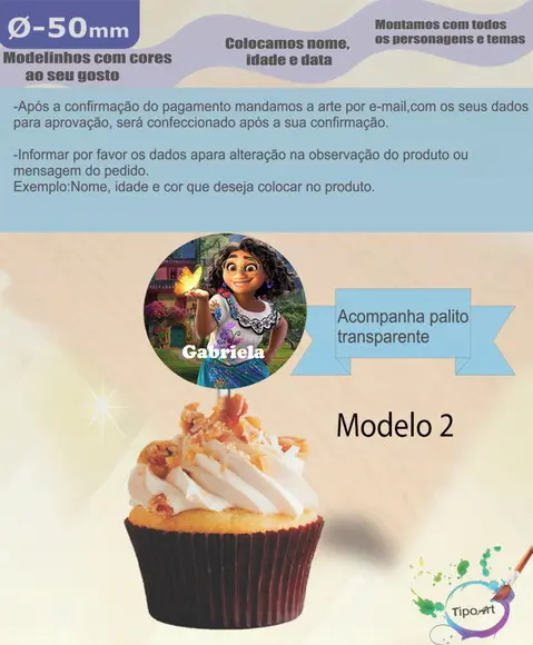 Topper-encanto- 5 cm