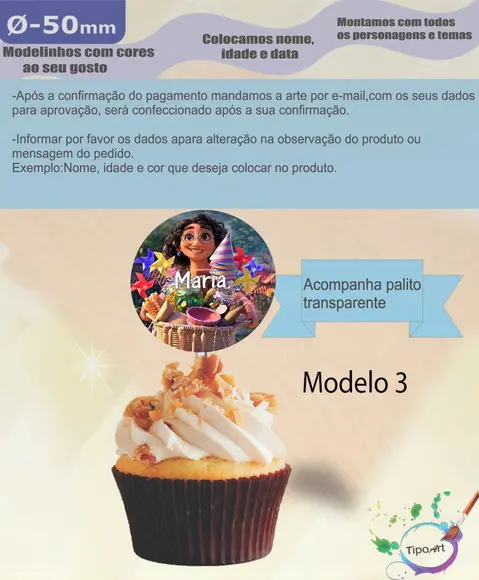 Topper-encanto- 5 cm