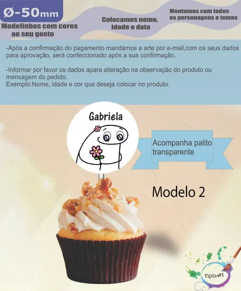 Topper-flork- 5 cm