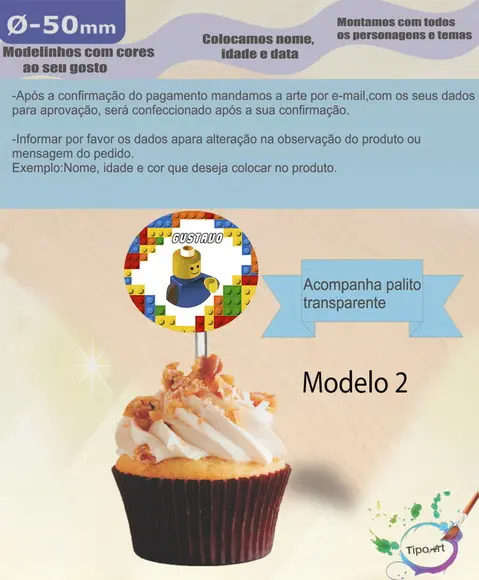 Topper-lego 5 cm