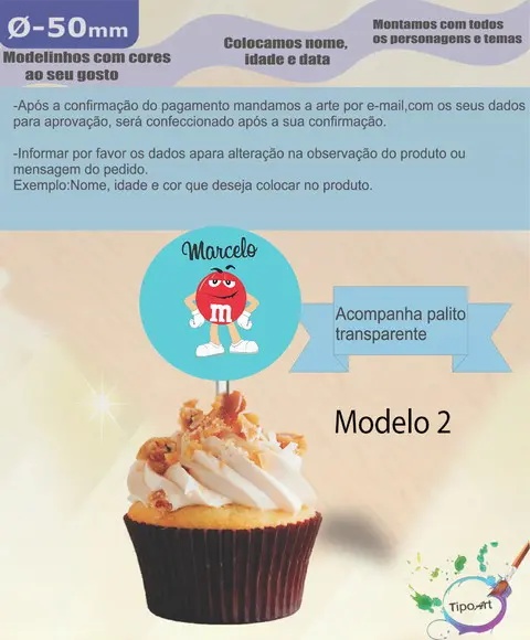 Topper-m&m - 5 cm