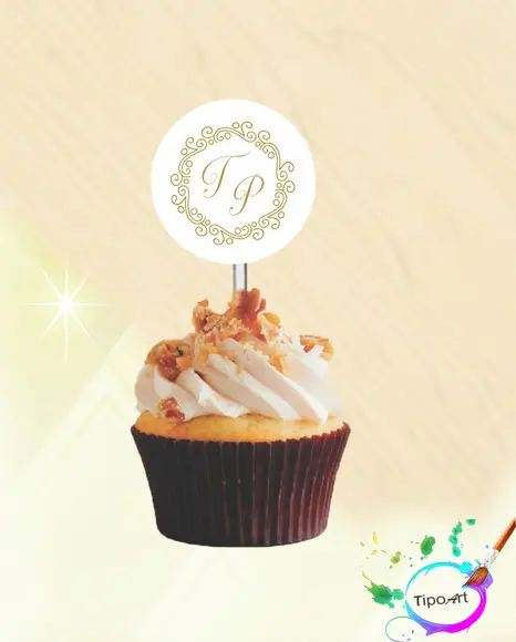 Topper-monograma 1 - 5 cm