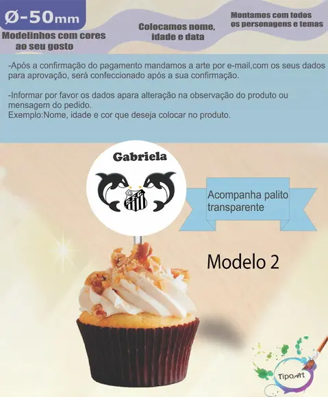 Topper-peixe 5 cm