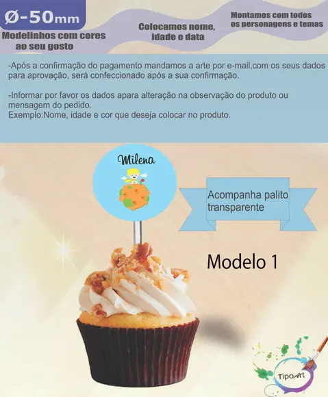 Topper-pequeno Príncipe- 5 cm
