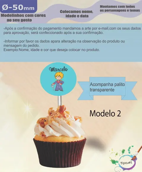 Topper-pequeno Príncipe- 5 cm
