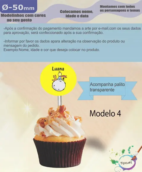 Topper-pequeno Príncipe- 5 cm