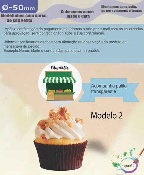 Topper-quitandinha- 5 cm