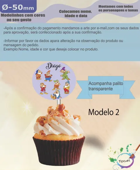 Topper-sete Anões - 5 cm