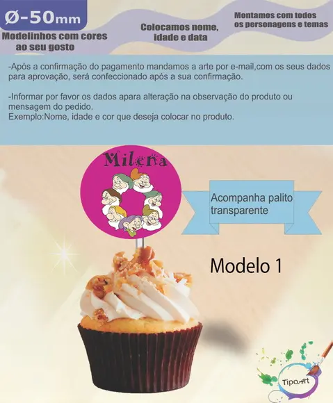Topper-sete Anões - 5 cm