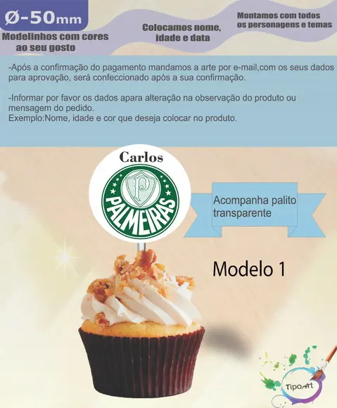 Topper-verdão- 5 cm