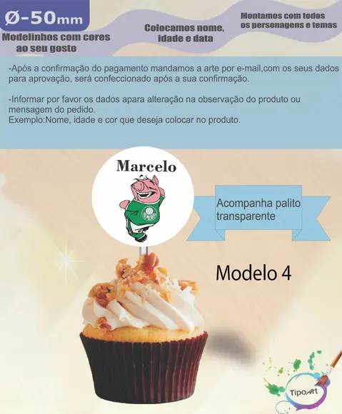 Topper-verdão- 5 cm