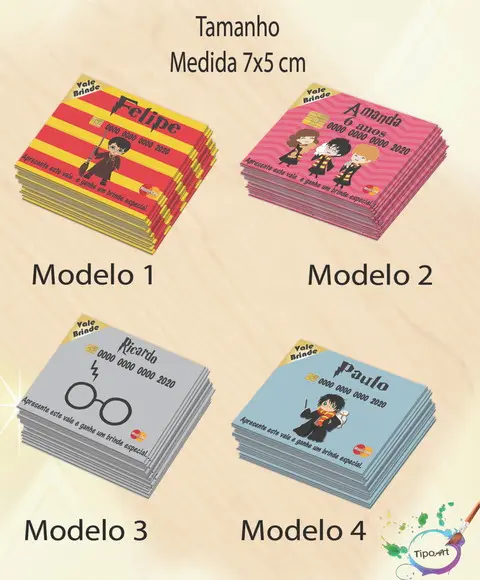 Vale Brinde-harry Potter-modelo 1