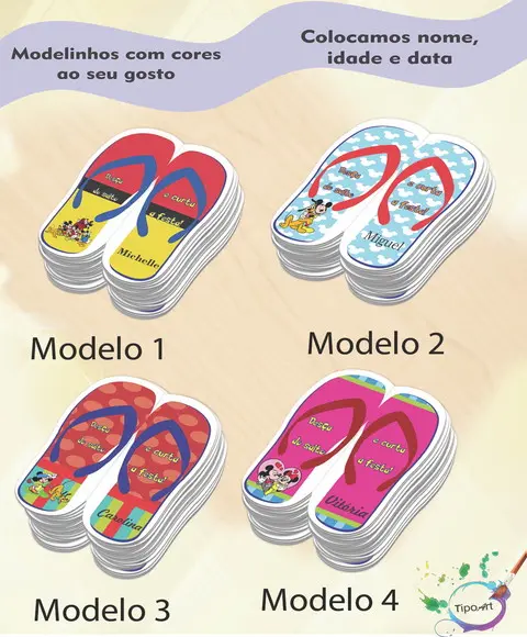 Vale Conforto,formato Chinelo-turma do Mickey