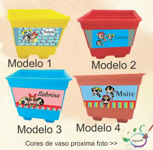 Vaso-menina Super Poderosas