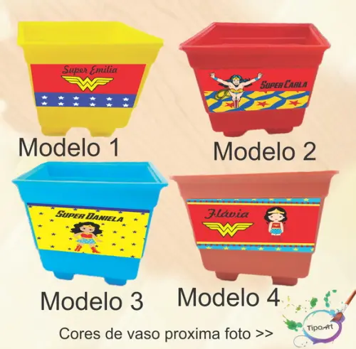 Vaso-mulher Maravilha