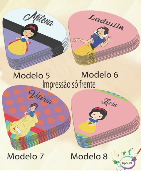Ventarolas Personalizadas-branca de Neve