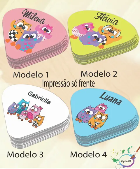 Ventarolas Personalizadas-bubu e as Corujinhas