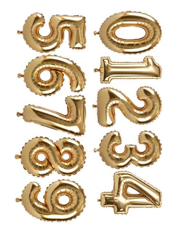 Arquivo de Corte Digital Topo de Bolo Numeros Balões Dourado e P