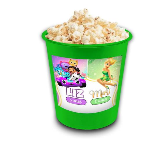 Balde Personalizado 1 Litro Festa Infantil Kit 45 Unidades