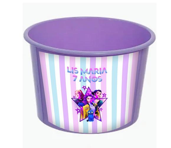 Balde Pipoca 1,5l Guerreiras do Kpop ( Lavável )