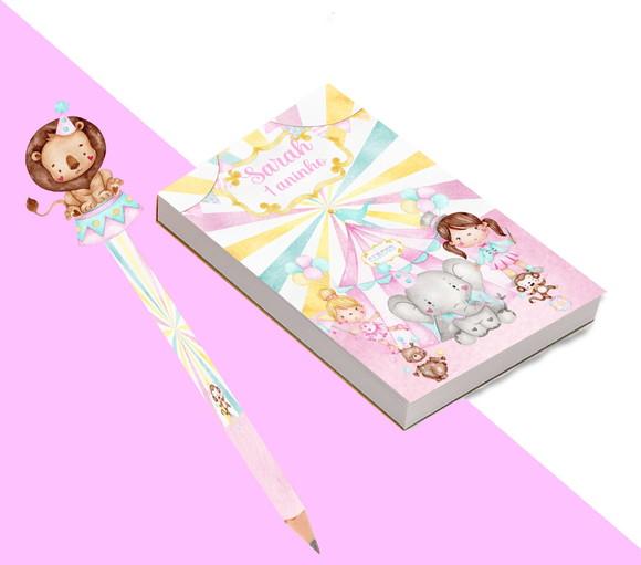 Bloquinho para Rascunho Circo Rosa