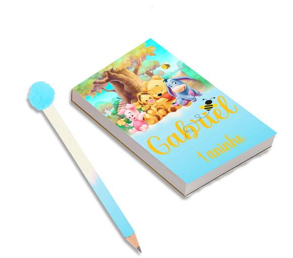 Bloquinho para Rascunho Ursinho Pooh Azul